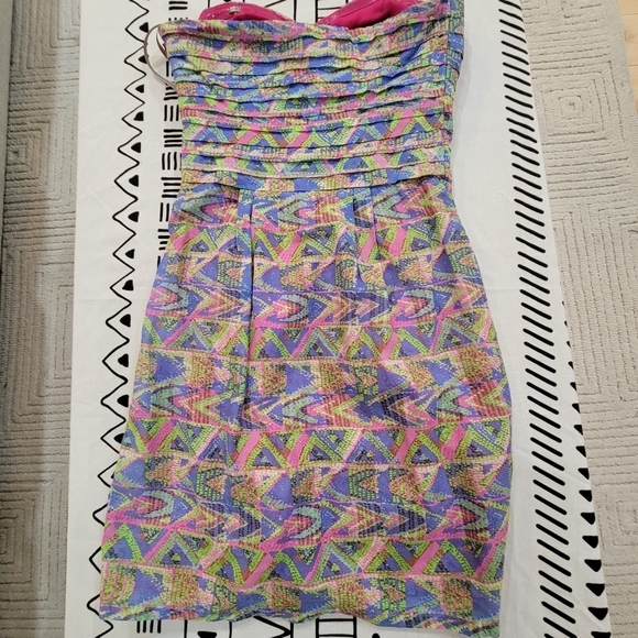 Charlie Jade strapless multi colored dress Size XS - Picture 7 of 10